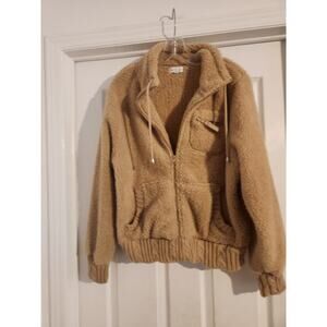 Olivia Sky Women's Fleece Zipper Jacket L Brown